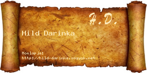 Hild Darinka névjegykártya